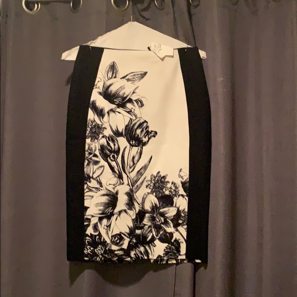 White House Black Market Flower Skirt